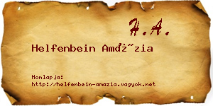 Helfenbein Amázia névjegykártya